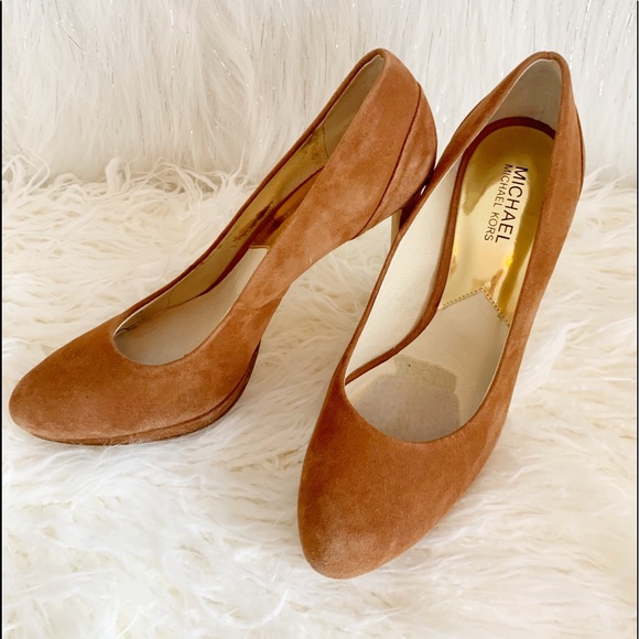 Michael Kors brown suede pumps sz 8.5 4” - Picture 5 of 7